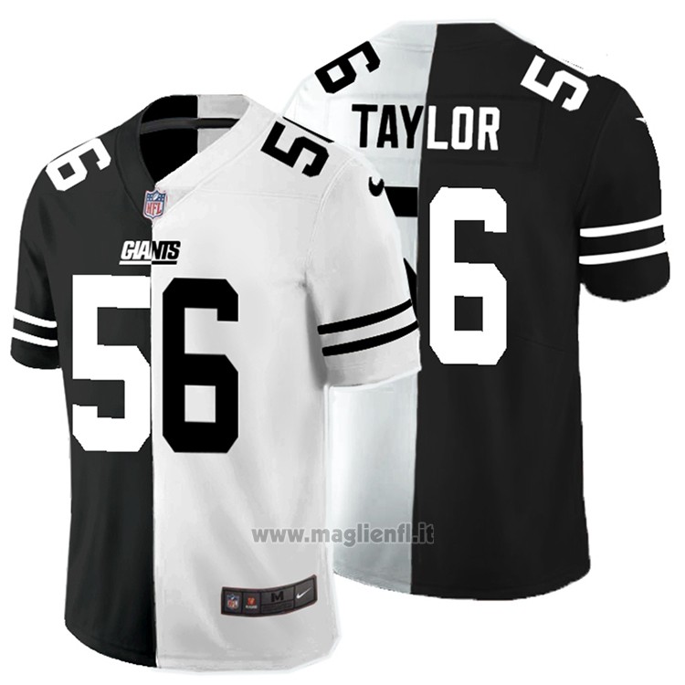Maglia NFL Limited New York Giants Taylor Black White Split